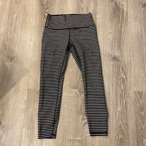 Striped Wunder Under Lululemon Leggings